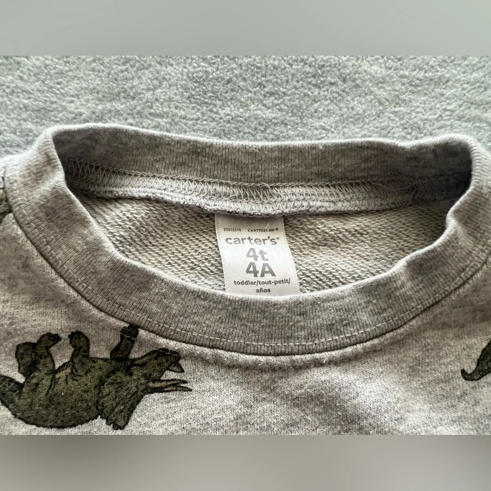 Carter’s boys kids toddlers‎ size 4T dinosaur sweatshirt fall casual activewear